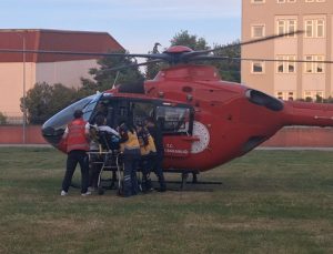Bafra’da Kalp Krizi Geçiren Hasta Ambulans Helikopterle Samsun’a Sevk Edildi