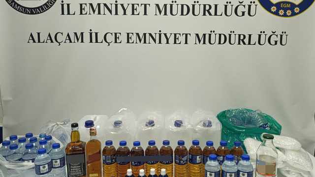 Samsun Alaçam’da Sahte İçki Operasyonu: Etil Alkol ve Üretim Malzemeleri Ele Geçirildi